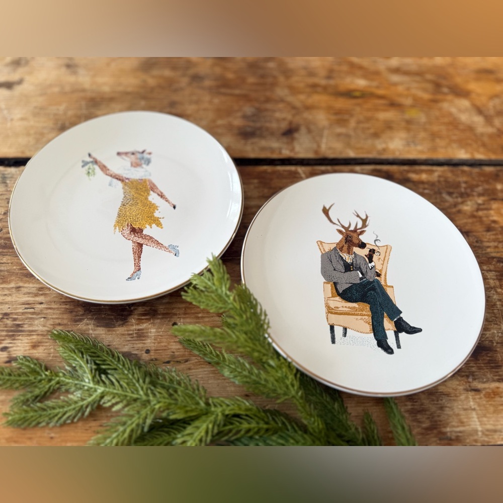 Threshold Deer Design Plates (Set of 2)